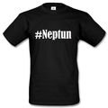 T-Shirt #Neptun Hashtag Raute für Damen Herren und Kinder