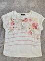 T-shirt Bluse Esprit seidig mit Blumen, Gr. M oder L, 40 42, aktuel,NEU! NP 36,-