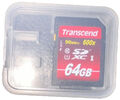 64GB SDXC Card Class 10 600X  90MB/s ( 64 GB SDXC Karte ) TRANSCEND gebraucht