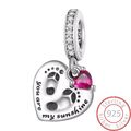 Charms Anhänger Herz Kinder Füße Engel Liebe Charm Armband | 925 Sterling Silber