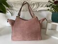 emely & noah Tasche Shopper Nieten Rosa Gold Neuwertig Satteltasche Schulter