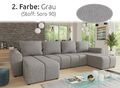 Ecksofa mit Schlaffunktion CLEO U-Form Couchgarnitur Wohnlandschaft Big sofa