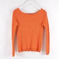 G-Star Raw Damen Pullover XS Orange U-Boot-Ausschnitt Strick Langärmlig Pullover