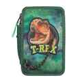 Dino World 3-Fach Federtasche mit Kette T-Rex inkl. Stifte Dino Fans Schule