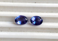 AAAA Makellos Blau Tansanit Ohrring Steine Oval Form 9x7 MM Passende Paar