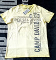 Camp David Shirt Neu T-Shirt weiß  gelb Gr.M L XL NEU