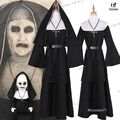 Halloween The Nun Valak Costume The Conjuring 2 Cosplay Fancy Dress Robe Mask DE