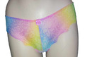 Blind Date Slip Brazilian Höschen "Rainbow" nur aus Spitze transparent S bunt