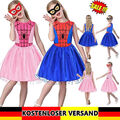 Mädchen Spidergirl Kostüm Dress Up Superheld Kids Spider Man Fancy Kleid Cosplay