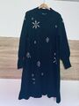 Bonprix Kleid Gr. 48/50 lang festlich, Strickkleid schwarz,  Schneeflocken, NEU