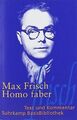 Homo faber: Ein Bericht von Frisch, Max | Buch | Zustand gut