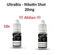 10x Ultrabio 20mg Nikotin Shot 10 ml 50/50 - 70/30 Nikotinshot für E Liquid