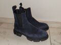 Copenhagen Damen Chelsea Boots Stiefeletten dunkelblau Wildleder Gr. 40