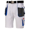 Arbeitshose Kurze Hose Kurz Bermuda Shorts Malerhose Weiß Hellblau Gr. 46 - 60