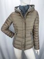 Marc O'Polo Damen Daunen Steppjacke Kapuze mit Teddyfutter Gr. 38 Taupe Grau