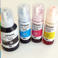 4 Original EPSON Tinte Patronen 102 EcoTank ET 2700 2750 2756 3700 3750 4750 Set