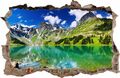 WANDAUFKLEBER Loch in der Wand Gebirge See Wand Dekor Aufkleber Wandtattoo 32