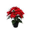 Künstlicher Weihnachtsstern Kunstblume Poinsettia Adventsstern Christstern 35cm