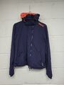 Superdry Windcheater Kapuzenjacke dunkelblau Original. Größe S. PW