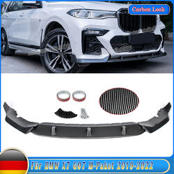 Carbon Optik Passt für BMW X7 G07 M-Paket 19-22 Frontlippe Spoilerlippe Ansatz