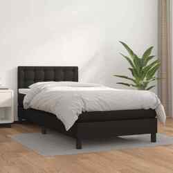  Boxspringbett mit Matratze Einzelbett Kunstlederbett Polsterbett E0M6