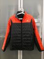 warme adidas Herren Puffer Jacke in bold orange & lava grey - Grösse S / M