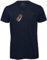 BAC TM044 Bio-Baumwolle V-Neck-Kragen-Ausschnitt T-Shirt COMPANIEER Blau Navy Or