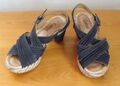 Gabor ° Comfort  ° Sandalen ° Sandaletten ° Gr 4,5 = 37,5 ° Weite G ° Jeans Blau