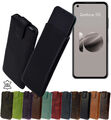 Suncase® Hülle Tasche Echt Leder Handyhülle Slim Case Etui für Asus Zenfone 10