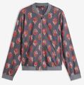 Blouson-Jacke mit modischem Print Gr. 42 Anthrazit Bedruckt Damenjacke Neu