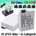 4X LP-E8 Akku + Dual Ladegerät-Set für Canon EOS 550D 600D 650D 700D 1800mAh DHL