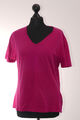 Jette Damen T-Shirt 44 pink uni V-Ausschnitt Jersey Stretch