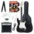 B-WARE E-Gitarre Komplett Set Verstärker Gigbag Tasche Gitarrengurt Set Schwarz