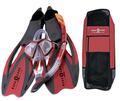 Aqua Lung Proflex X Set Aqualung Rot Silikon Maske Flossen ABC Schnorchel+Tasche