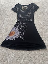 Desigual Kleid L Schwarz Shirtkleid