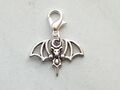 Charms Anhänger FLEDERMAUS Charm Wampir Halloween Gothic für Bettelarmband Kette