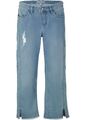 3/4-Jeans Komfort-Stretch Gr. 38 Eisblau Denim Damenjeans Hose Pants Neu