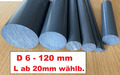 PVC Rundstab Vollstab D 6-120mm Stange  L ab 20mm!! grau Kunststoff Rundmaterial