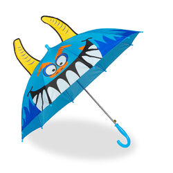 Regenschirm Kinder Stockschirm Kinderregenschirm 3D Kinderschirm Monster Schirm