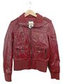 Maze Lederjacke Damen L Rot Vintage