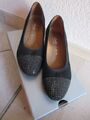 Gabor Pumps Slipper nightblue Gr. 5 G Velour TOP Glitzer