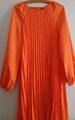 Gr. 42 44 NEU - Kleid Plissee mit Laternenärmel, Hängerchen, Ballkleid, orange