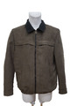 Herren Wildlederimitat Jacke Blouson mit wattiertem Futter  Gr. XXL Olivbraun