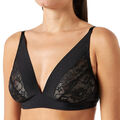 Triumph Vivid Spotlight N Damen BH Plunge-BH Bügellos Allover-Spitze Gr. L Black