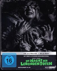 DIE NACHT DER LEBENDEN TOTEN (1968) 4K BLU RAY +BLU RAY LIMITIERTE STEELBOOK NEU