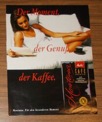 Seltene Werbung MELITTA MONTANA Cafe Premium - Für den besonderen Moment 1985