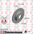 2x ZIMMERMANN Bremsscheibe 100.3323.20 für AUDI