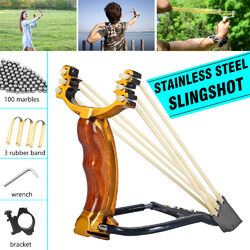 PROFI STEINSCHLEUDER Zwille Sport Schleuder Slingshot Wild Jagd Schießen Tool DE