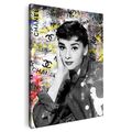 Wand-Bilder XXL Audrey Hepburn Fashion Stil Leinwand-Bild Eleganz Kultikone