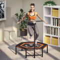 MONZANA® Fitness Trampolin Jumping mit Griff Seilfederung Sport Jumper Indoor